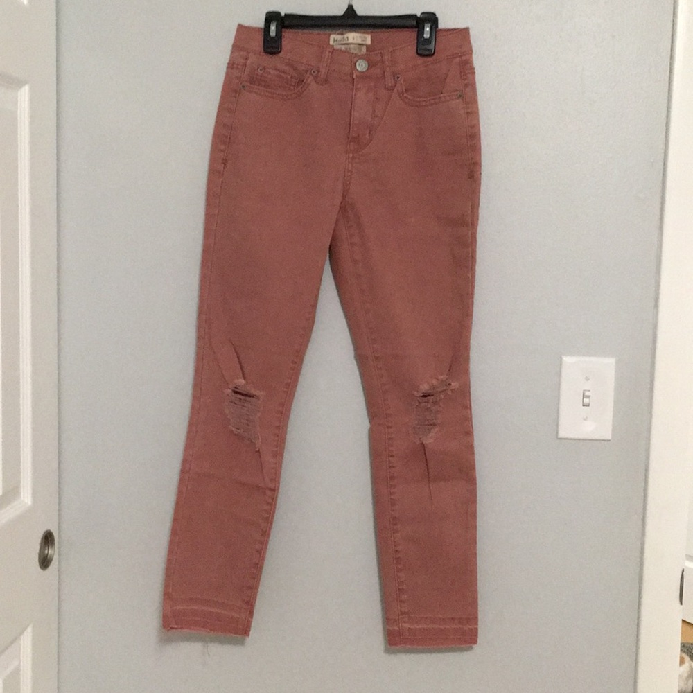 Distressed Mauve jeans